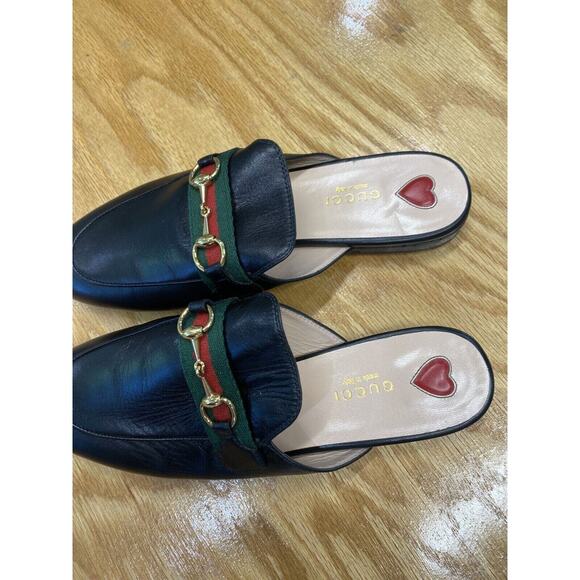 Gucci Princetown Slippers Women's 6.5 Black Leather Slip-On Walking Shoes L1 - Picture 4 of 15
